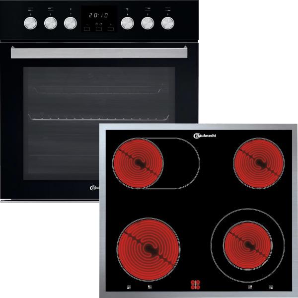 Bauknecht HEKO H500 - Set bestehend aus Einbauherd HVS5 TH8VS3 ES und Elektrokochfeld CHR 9642 IN, 60 cm